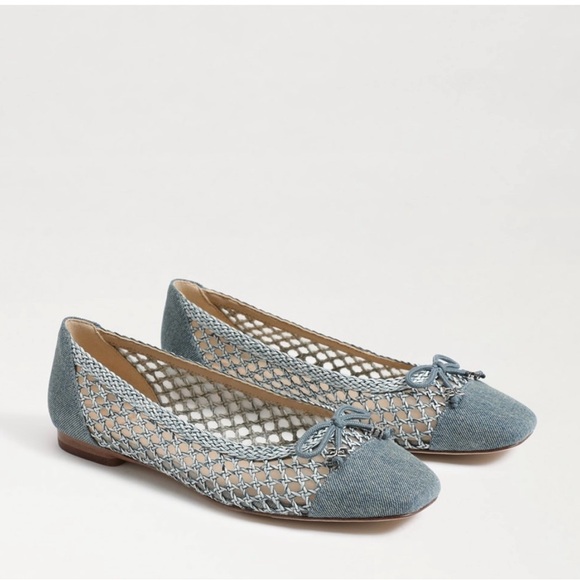 Sam Edelman may Blue Mesh Ballet Flats - Picture 1 of 5